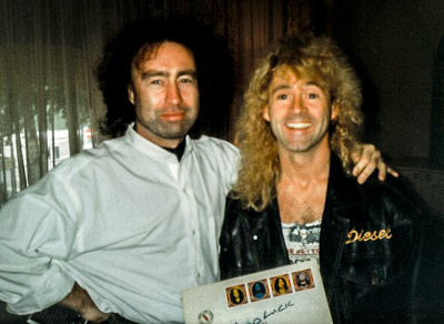 Ian Parry with Paul Rodgers in Amsterdam 1994